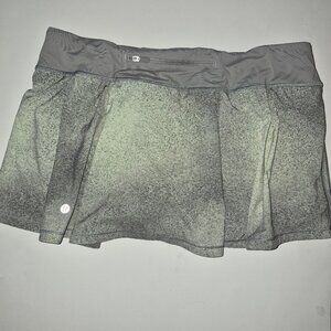 Lululemon ,size 12, shorts skirt grey  green with paint like print sprinkles
